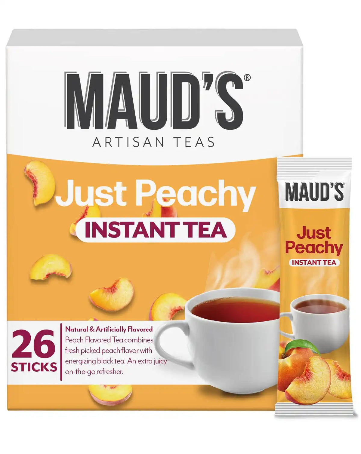 Maud's Peach Iced Tea Instant Sticks