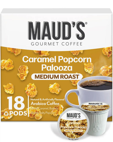 Maud's Caramel Popcorn Flavored Coffee Pods