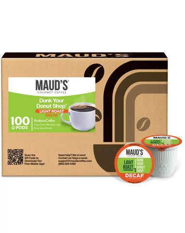 Maud's Decaf Donut Shop Coffee Pods
