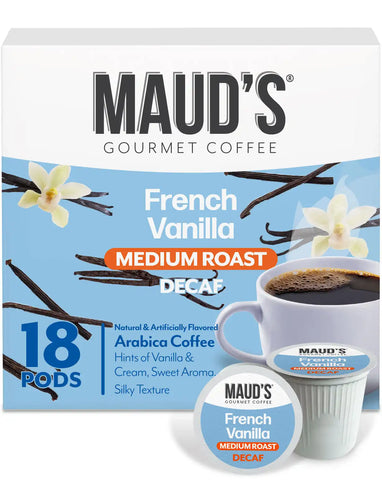 Maud's French Vanilla Decaf Flavored Coffee Pods