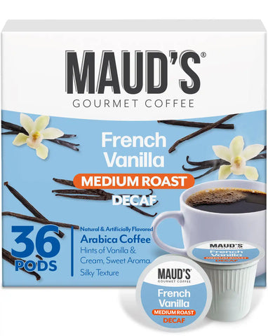Maud's French Vanilla Decaf Flavored Coffee Pods