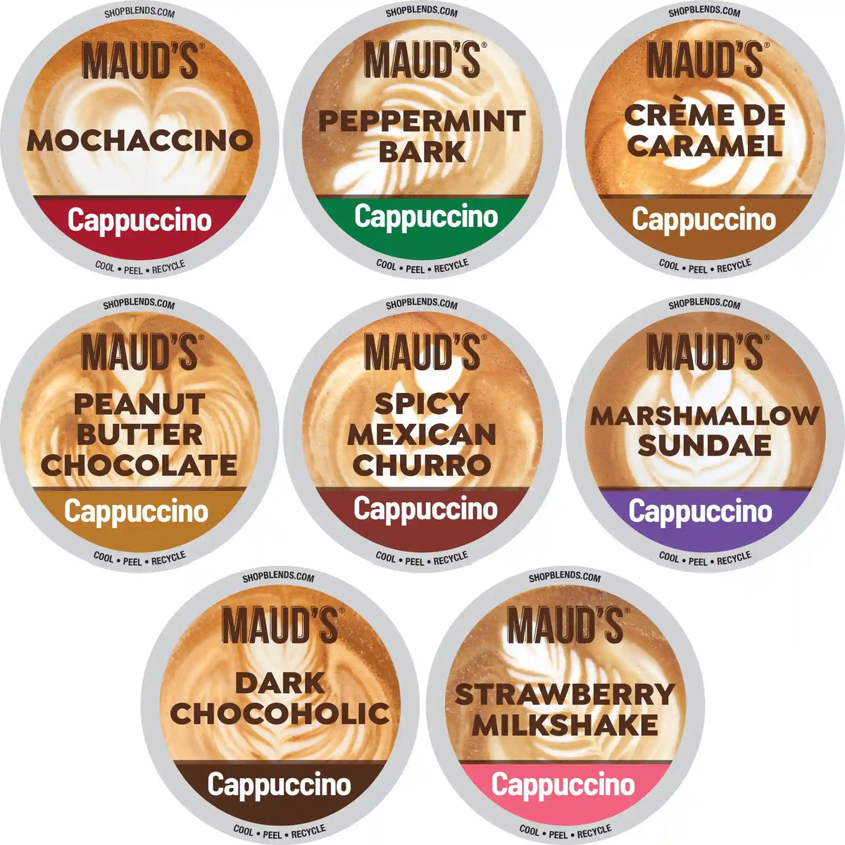 Maud's Cappuccino Variety Pack Pods - 56ct