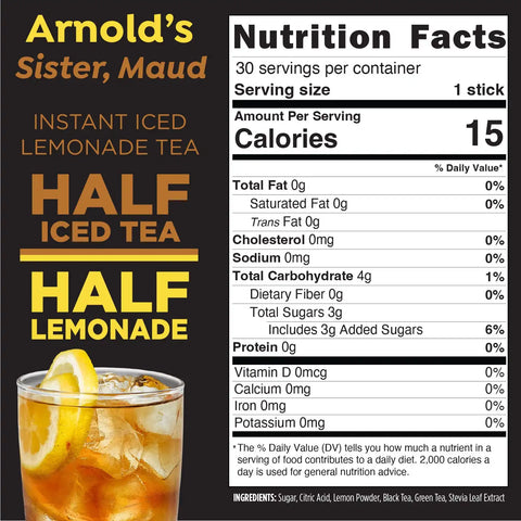 Maud's Lemonade Iced Tea Instant Sticks