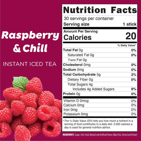 Maud's Raspberry Iced Tea Instant Sticks