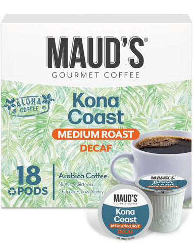Maud's Decaf Kona Blend Coffee Pods