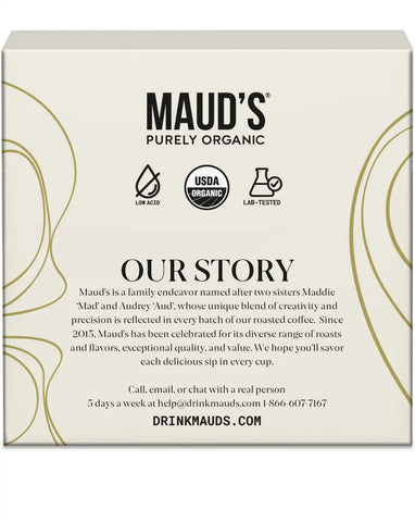 Maud's Purely Organic Dark Roast Coffee Pods