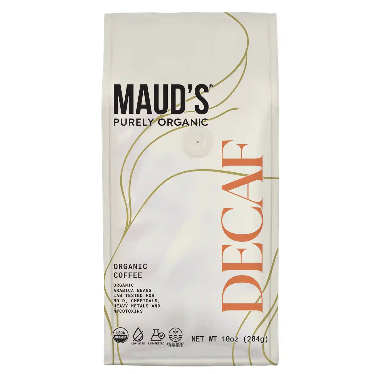 Maud's Purely Organic Decaf Ground Coffee