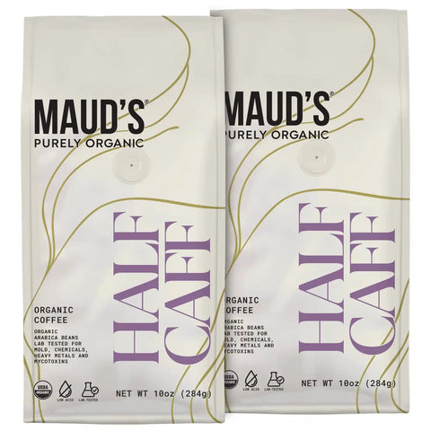 Maud's Purely Organic Half Caffeine Ground Coffee
