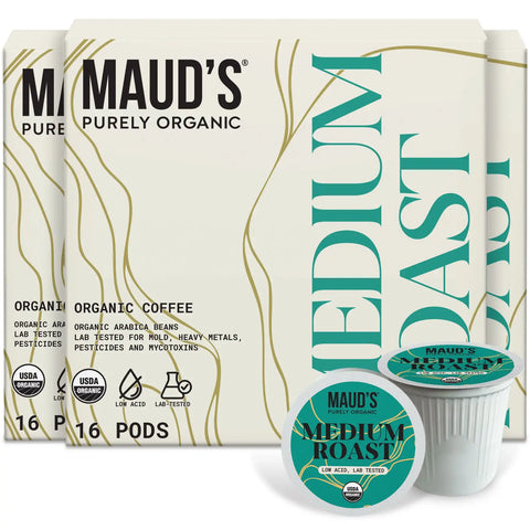 Mauds Purely Organic Medium Roast Coffee Pods