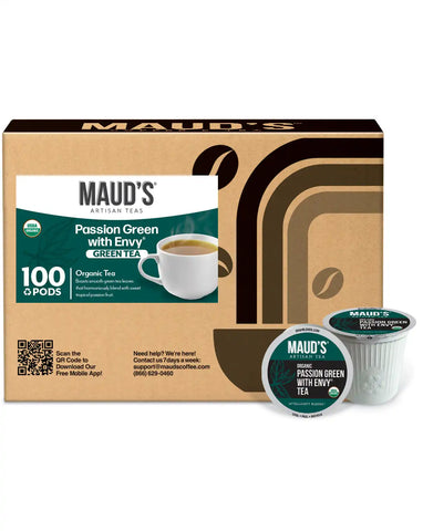 Maud's Organic Passion Green Tea Pods
