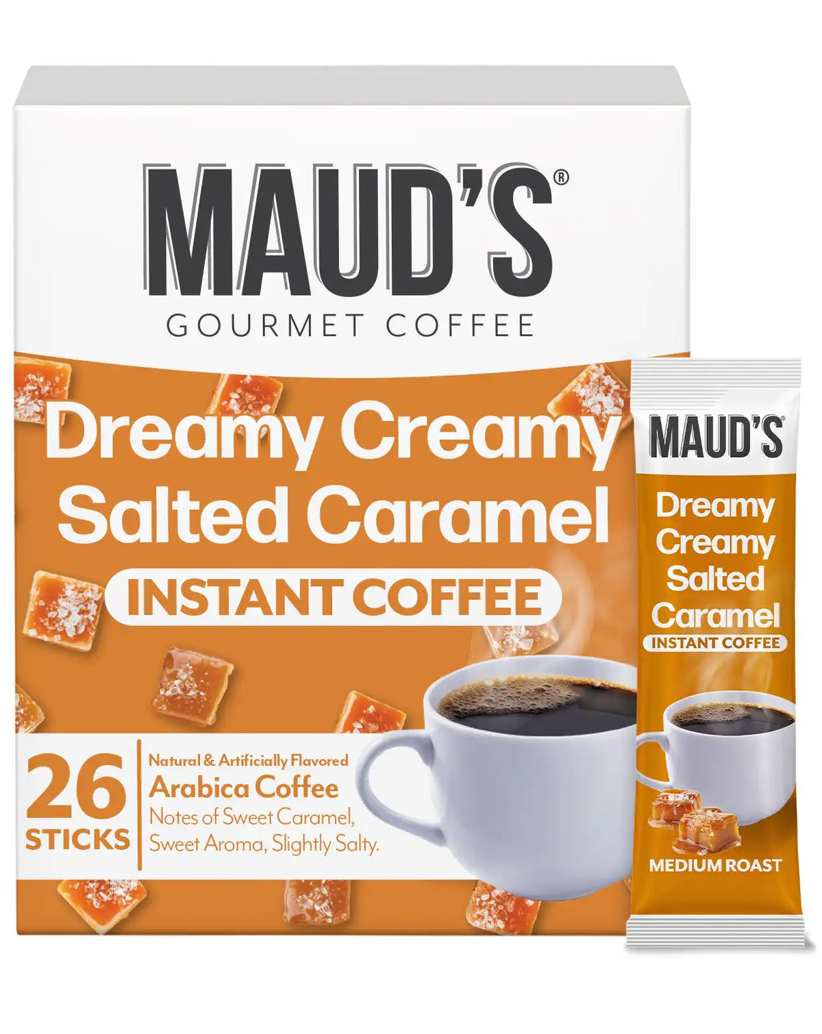 Maud's Salted Caramel Coffee Instant Sticks