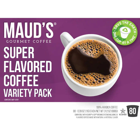 Maud's Super Flavored Coffee Pods Variety Pack - 80ct