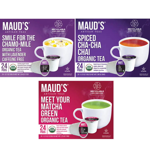 Maud's Organic Tea Variety Bundle - 72ct