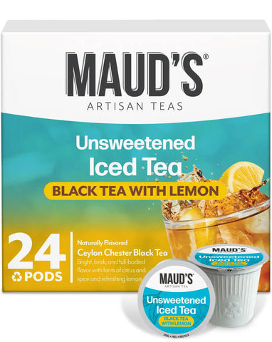 Maud's Unsweetened Black Iced Tea with Lemon