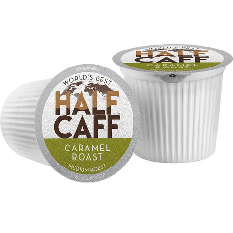 World's Best Half Caff™ Caramel Roast Flavored Coffee Pods