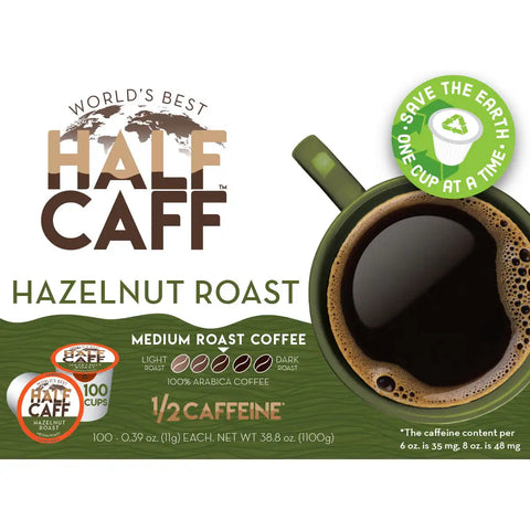 World's Best Half Caff™ Hazelnut Roast Flavored Coffee Pods
