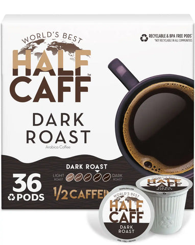 World's Best Half Caff™ Dark Roast Coffee Pods