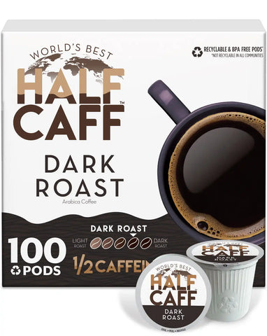 World's Best Half Caff™ Dark Roast Coffee Pods