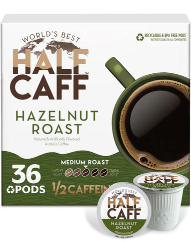 World's Best Half Caff™ Hazelnut Roast Flavored Coffee Pods