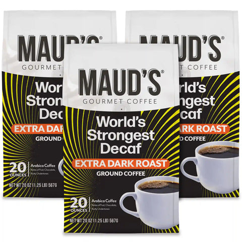 Maud's World's Strongest Decaf Dark Roast Ground Coffee