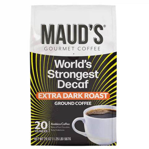 Maud's World's Strongest Decaf Dark Roast Ground Coffee