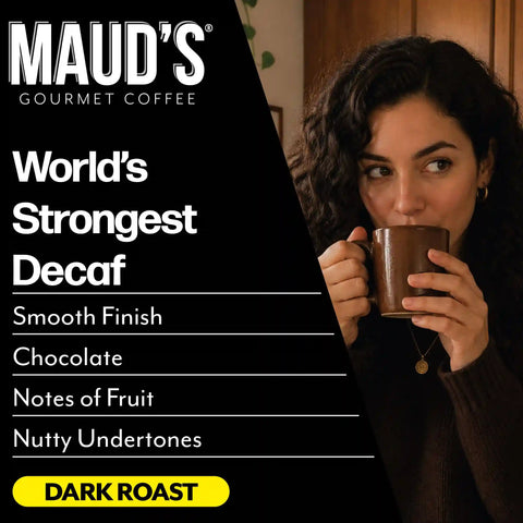 Maud's World's Strongest Decaf Dark Roast Ground Coffee